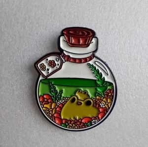 2/$10 Frog Colorful Potion Bottle Enamel Pin